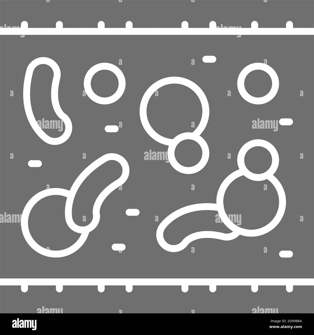 Probiotica nel sangue, arteria sana icona grigia. Illustrazione Vettoriale