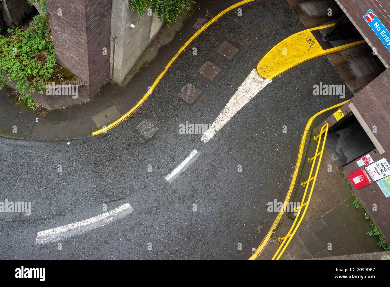 Ingresso al parcheggio auto Manors Newcastle Upon Tyne Foto Stock