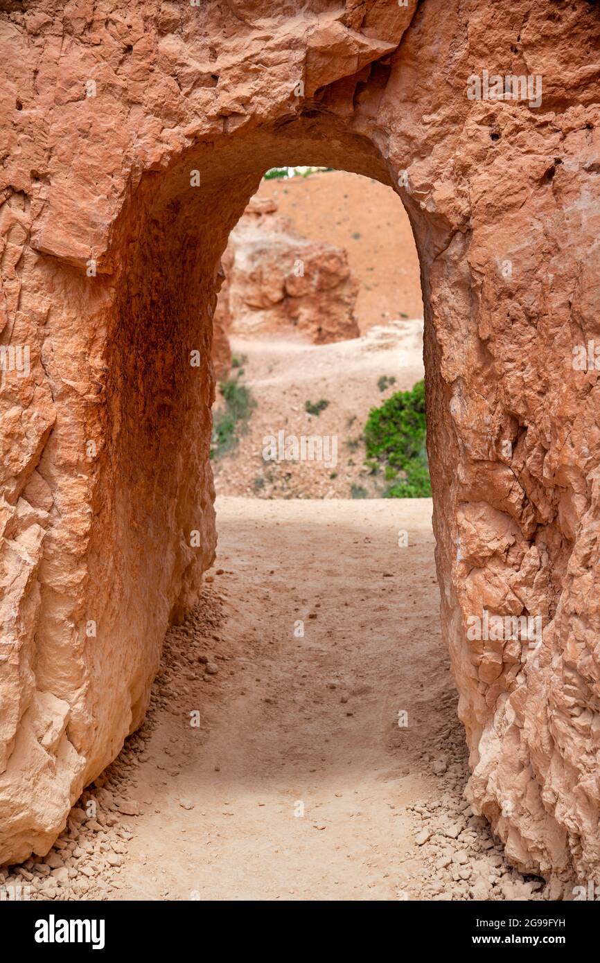 Porta naturale al percorso del Bryce Canyon Foto Stock