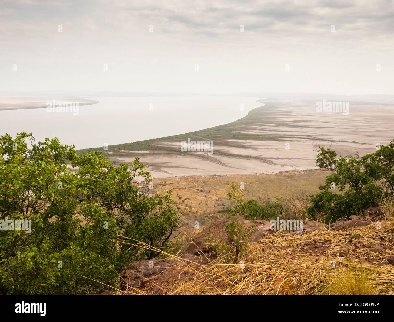 Vista sul Golfo di Cambridge da Five Rivers Lookout, Mt Bastion (325 m), Wyndham, East Kimberley, Australia Occidentale Foto Stock