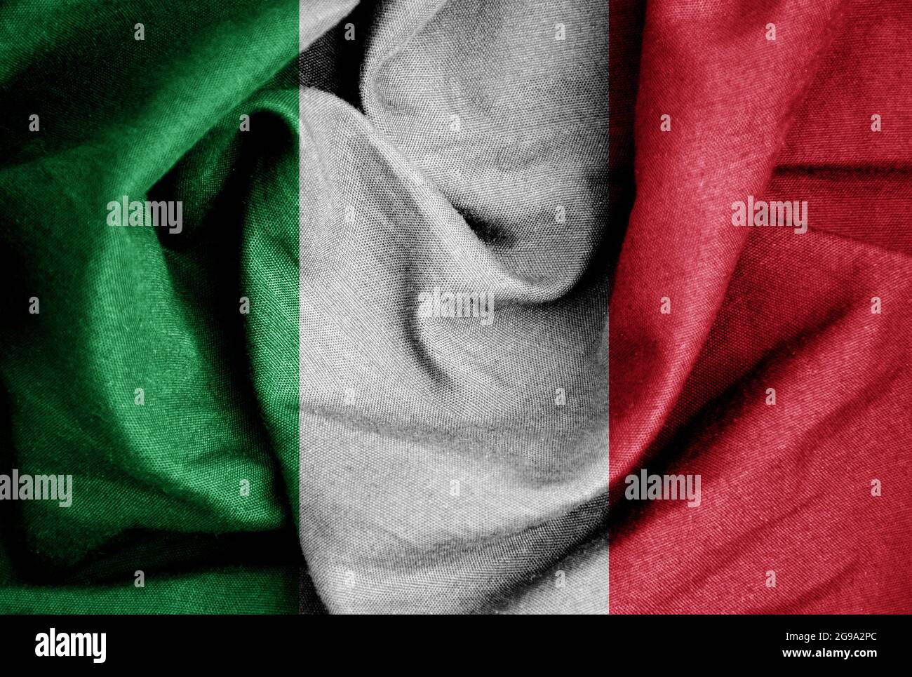 Texture bandiera sullo sfondo di seta Foto Stock
