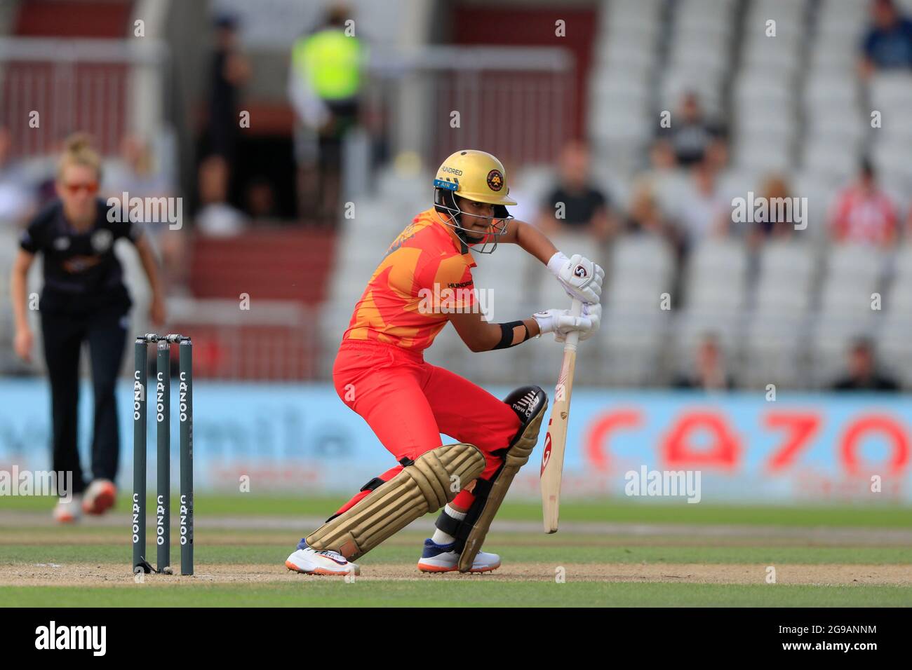 Shafali Verma batting per Birmingham Phoenix a Manchester, Regno Unito il 7/25/2021. (Foto di Conor Molloy/News Images/Sipa USA) Foto Stock