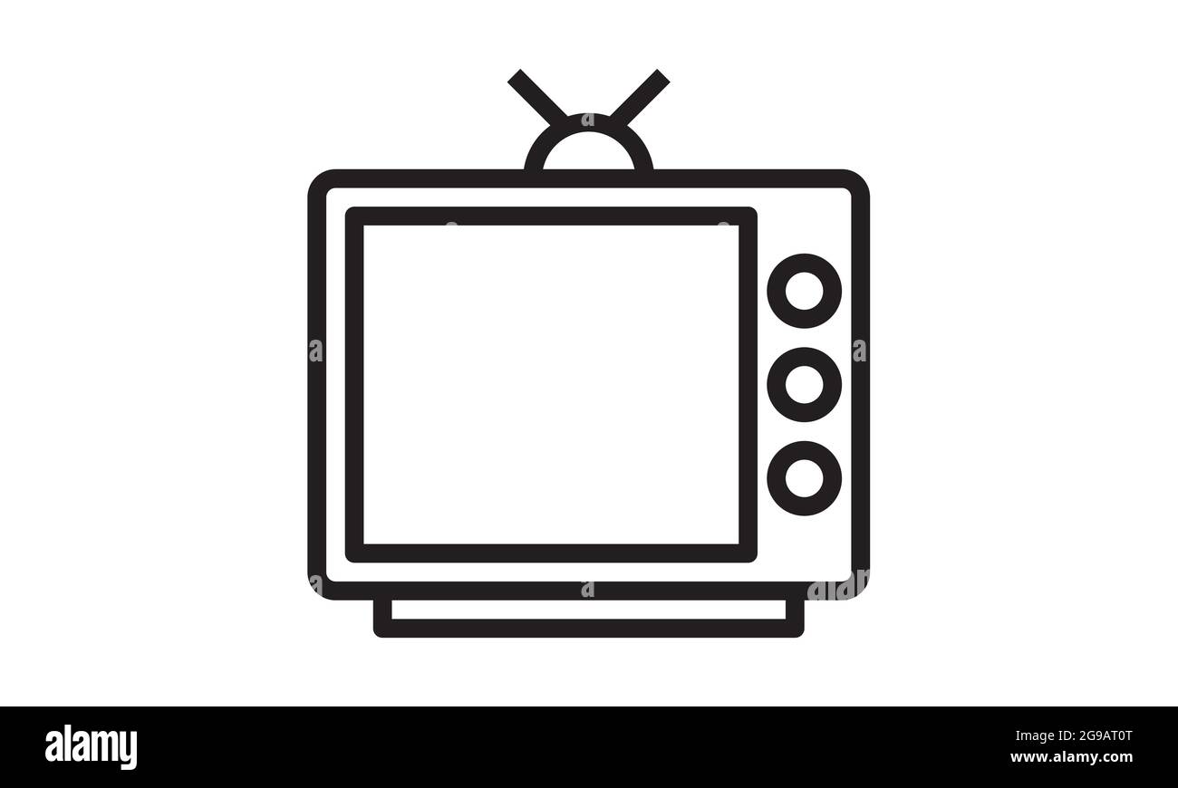 Icona TV - schermo televisivo - immagini vettoriali per l'intrattenimento Illustrazione Vettoriale
