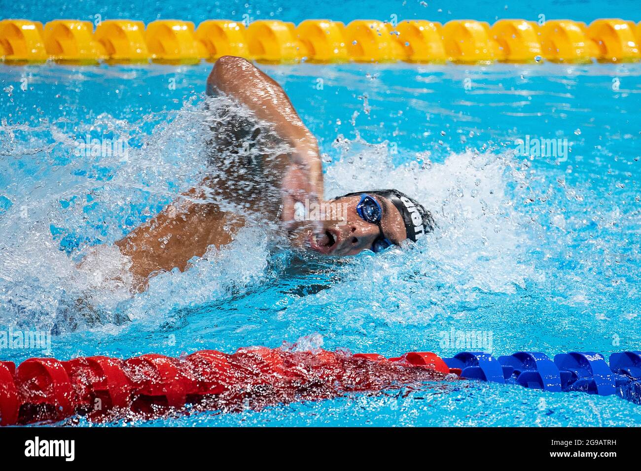 Henning Bennett MUEHLLEITNER (Muhlleitner, GER), azione; Freestyle, 400m uomini, Finale; Nuoto il 07/25/2021; Olimpiadi estive 2020, dal 23.07. - 08.08.2021 a Tokyo / Giappone. Foto Stock