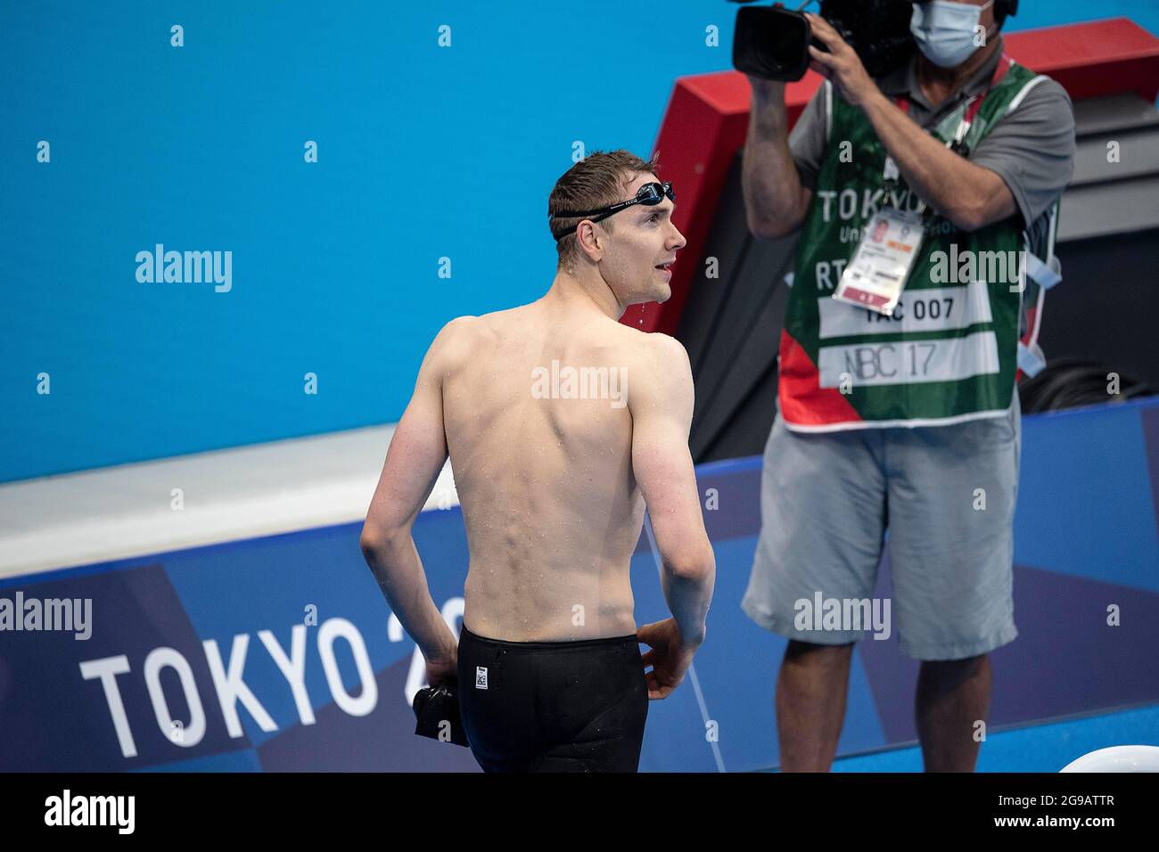 Henning Bennett MUEHLLEITNER (Muhlleitner, GER), 4° posto, deluso; Freestyle, 400m uomini, finale; Nuoto il 07/25/2021; Olimpiadi estive 2020, dal 23.07. - 08.08.2021 a Tokyo / Giappone. Foto Stock