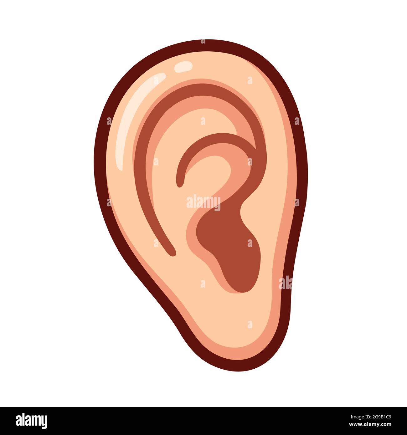 Disegno umano cartoon, icona a colori. Illustrazione della clip art vettoriale isolata. Illustrazione Vettoriale