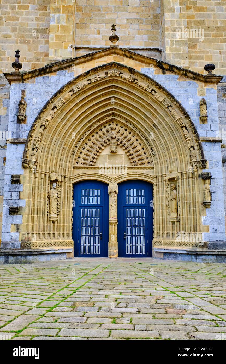 Spagna, Paesi Baschi Spagnoli, Biscaglia, Gernika-Lumo, Chiesa di Santa Maria Foto Stock