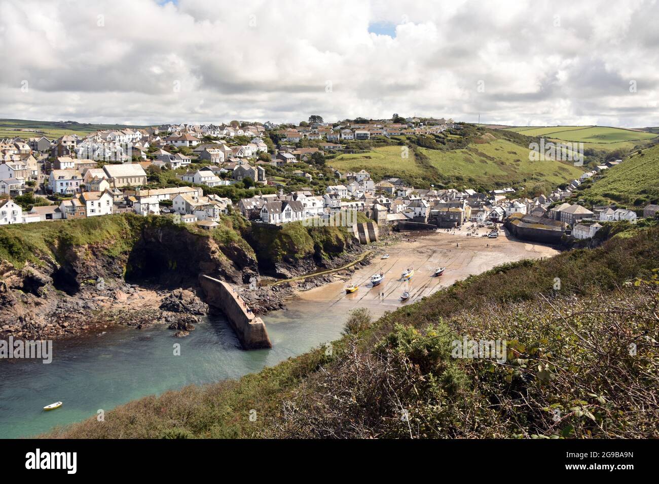 Il Haven, Port Isaac, Cornovaglia da Logger Point Foto Stock
