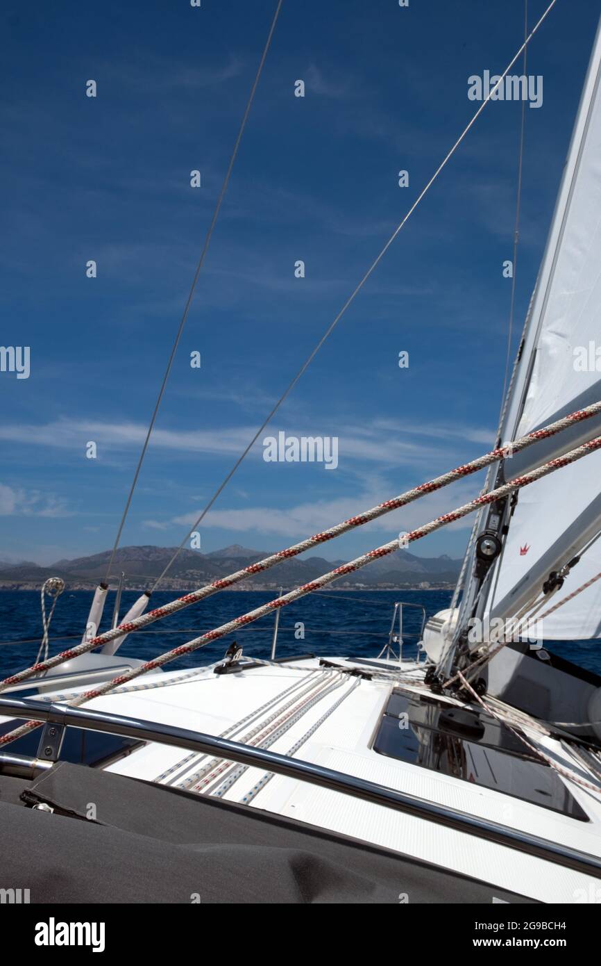 Vela a Maiorca, Maiorca, Isole Baleari Foto Stock