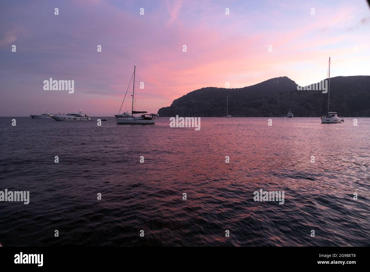 Vela a Maiorca, Maiorca, Isole Baleari Foto Stock