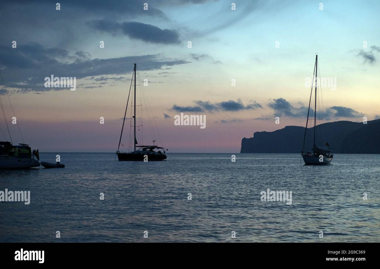 Vela a Maiorca, Maiorca, Isole Baleari Foto Stock