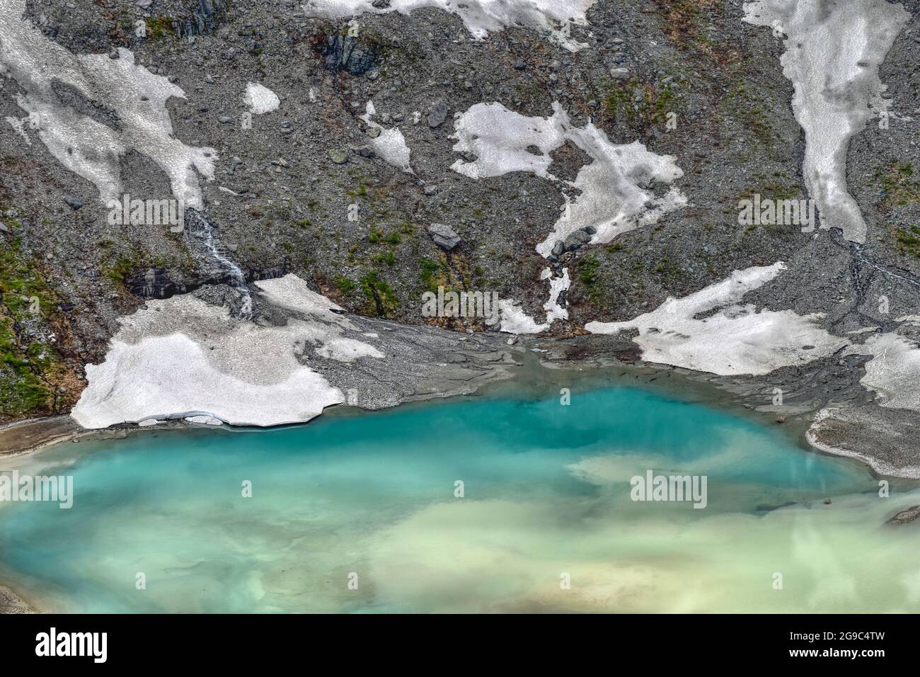 Margaritze, Talwanne, Margaritzenstausee, See, Stausee, Mauer, Staumauer, Pasterze, Wasser, Pasterzengletscher, Gletscherwasser, Oberstufe, Kraftwerk, Foto Stock