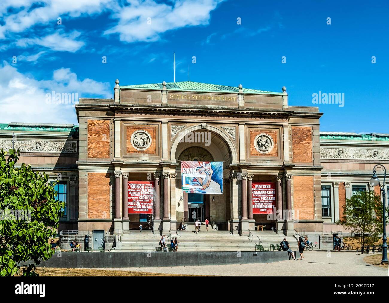 façade della Galleria Nazionale di Danimarca (Museo Statens per Kunst), che espone collezioni di dipinti e sculture risalenti al XIV secolo. Foto Stock