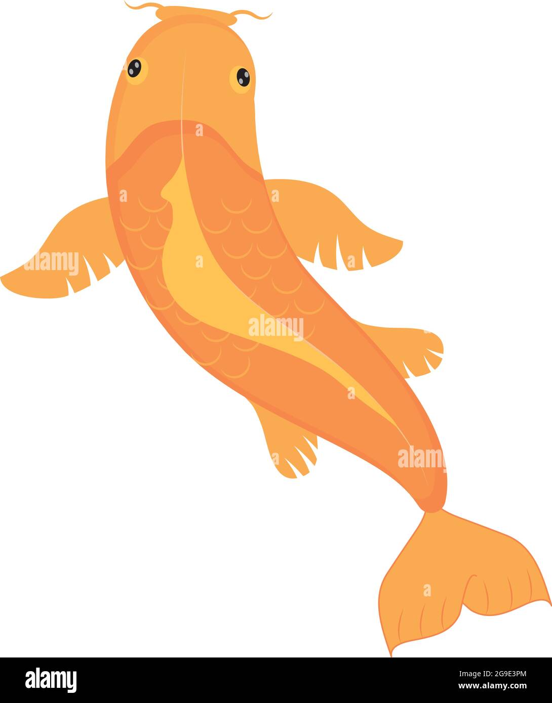 koi pesce di colore arancio Illustrazione Vettoriale