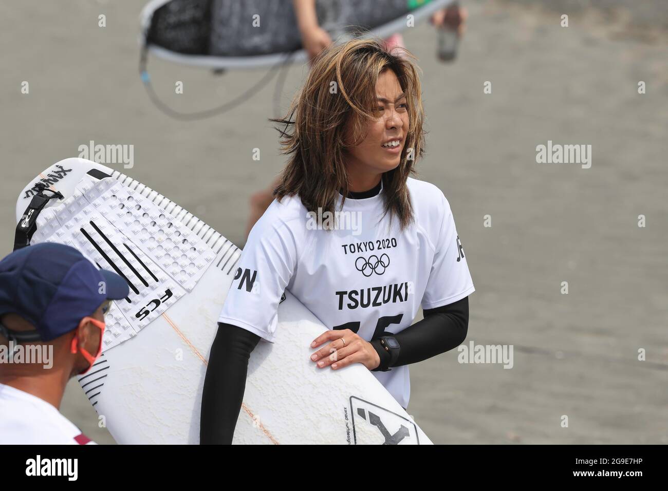 Chiba, Giappone. 26 luglio 2021. Amuro Tsuzuki(JPN) Surf : Round 3 delle Donne durante i Giochi Olimpici di Tokyo 2020 presso la spiaggia di Tsurigasaki Surfing a Chiba, Giappone . Credit: KONDO/AFLO/Alamy Live News Foto Stock