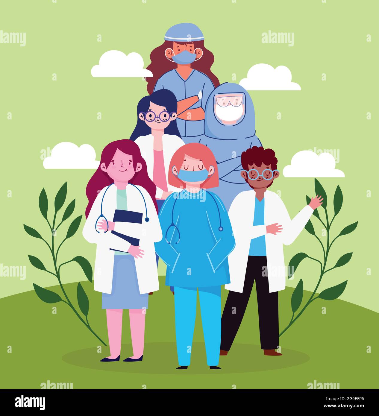 dottori e infermieri di cartoni animati Immagine e Vettoriale - Alamy