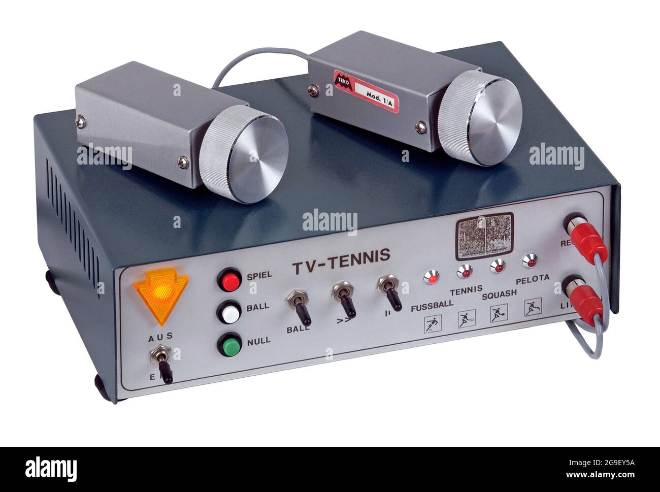 Technics, video game TV tennis, made by TEKO, edizione 1/A, video game tedesco, basato su Pong, ADDITIONAL-RIGHTS-CLEARANCE-INFO-NOT-AVAILABLE Foto Stock