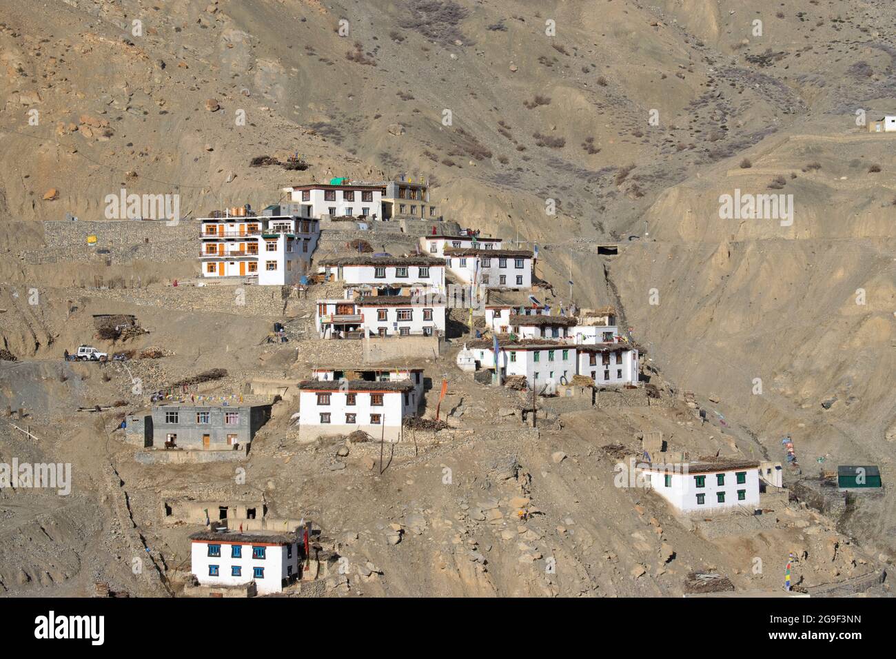 Dhankar Village, Spiti, Himachal Pradesh, India Foto Stock