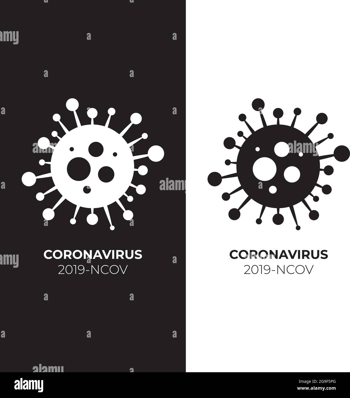 Virus modello molecolare Coronavirus covid-19 Illustrazione Vettoriale