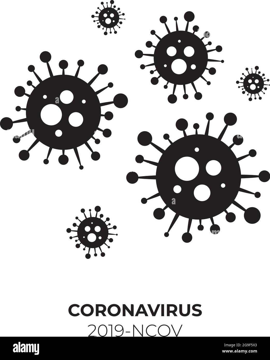 Virus modello molecolare Coronavirus covid-19 Illustrazione Vettoriale