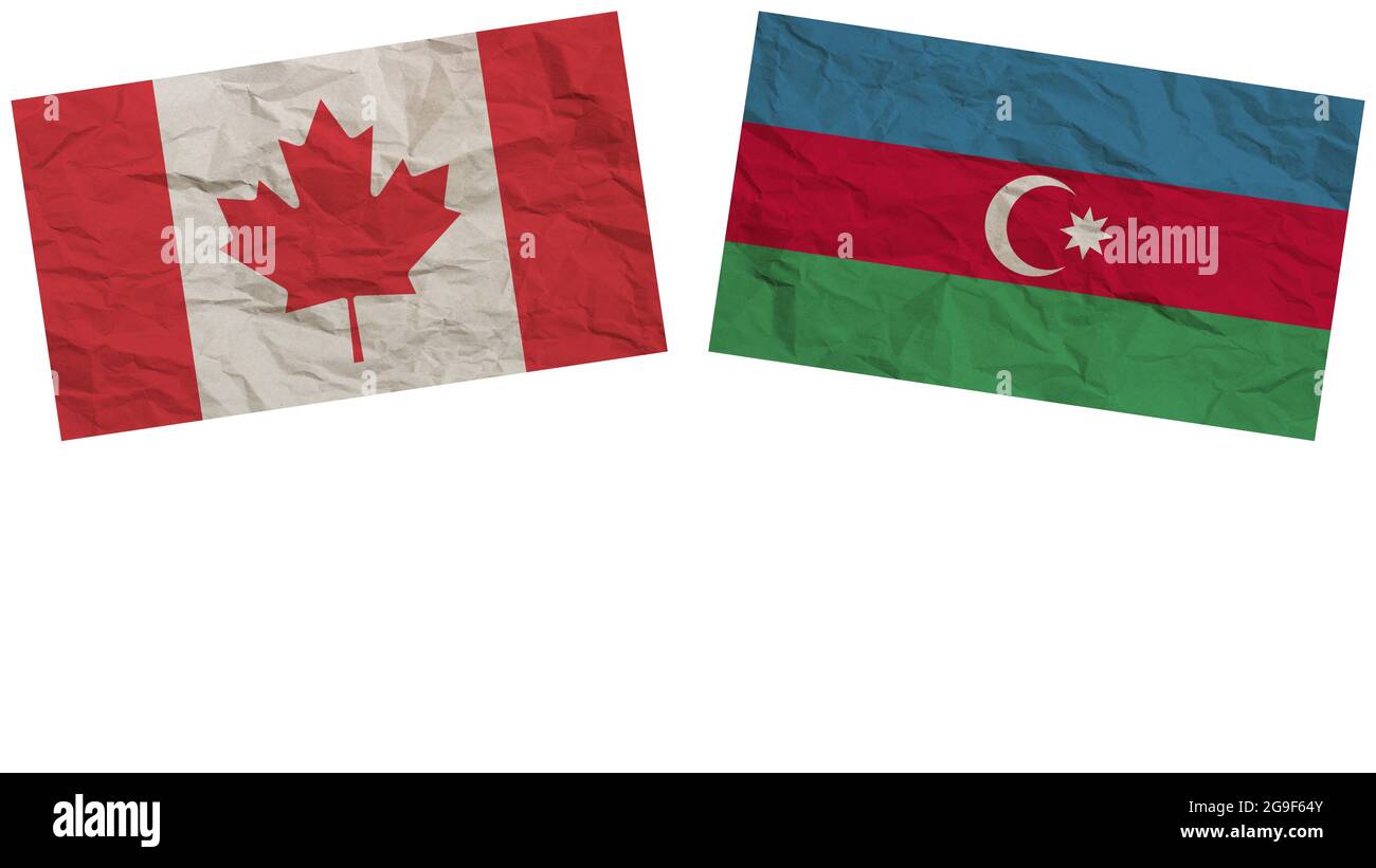 Azerbaigian e Azerbaigian due bandiere del mezzo insieme tessuto illustrazione Foto Stock