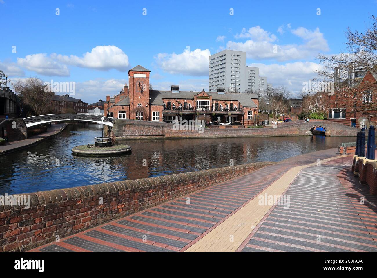 Birmingham-Fazeley Canal Roundabout a Birmingham, Regno Unito. Foto Stock