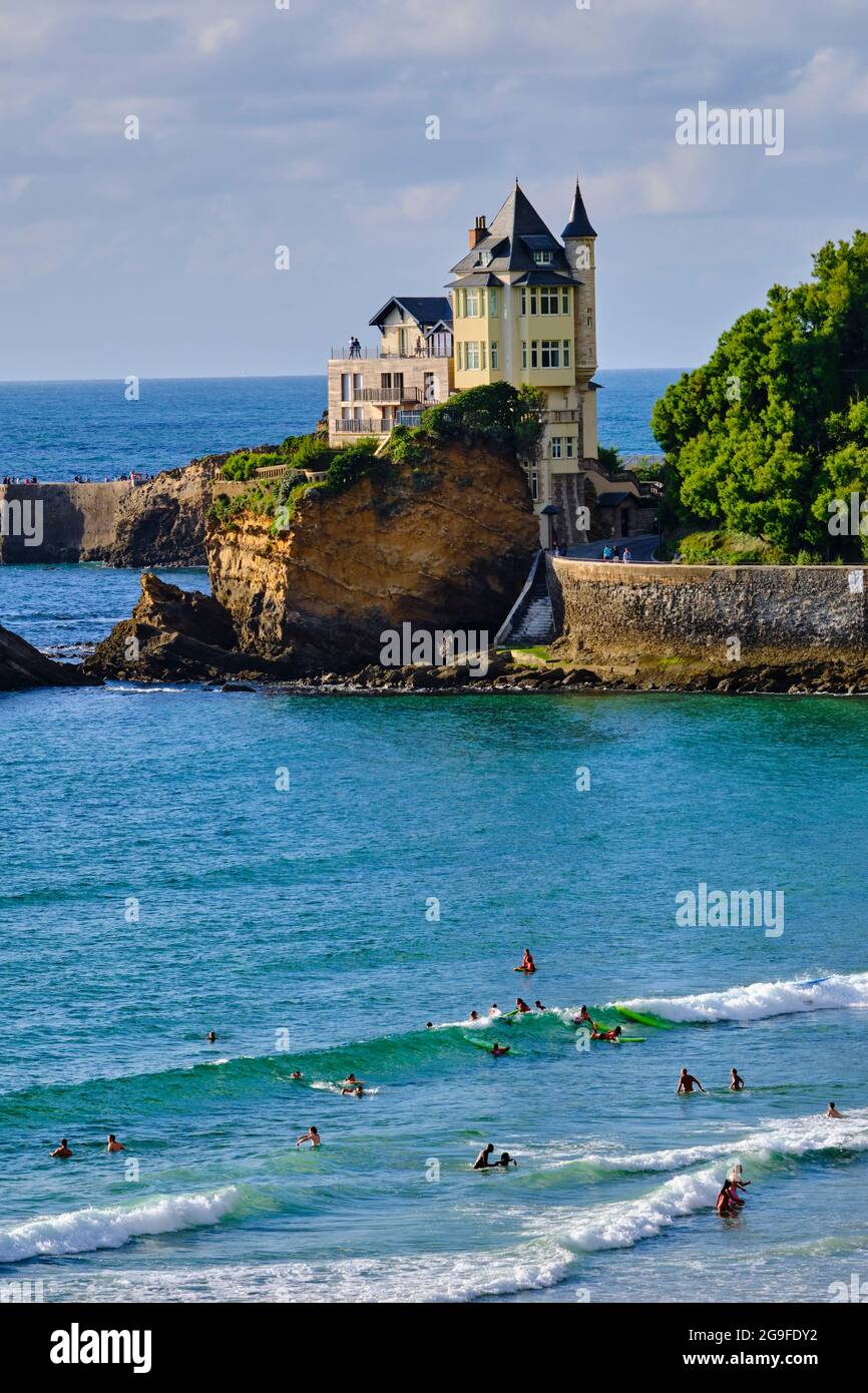 Francia, Pirenei Atlantici (64), Paesi Baschi, Biarritz, villa Belza Foto Stock