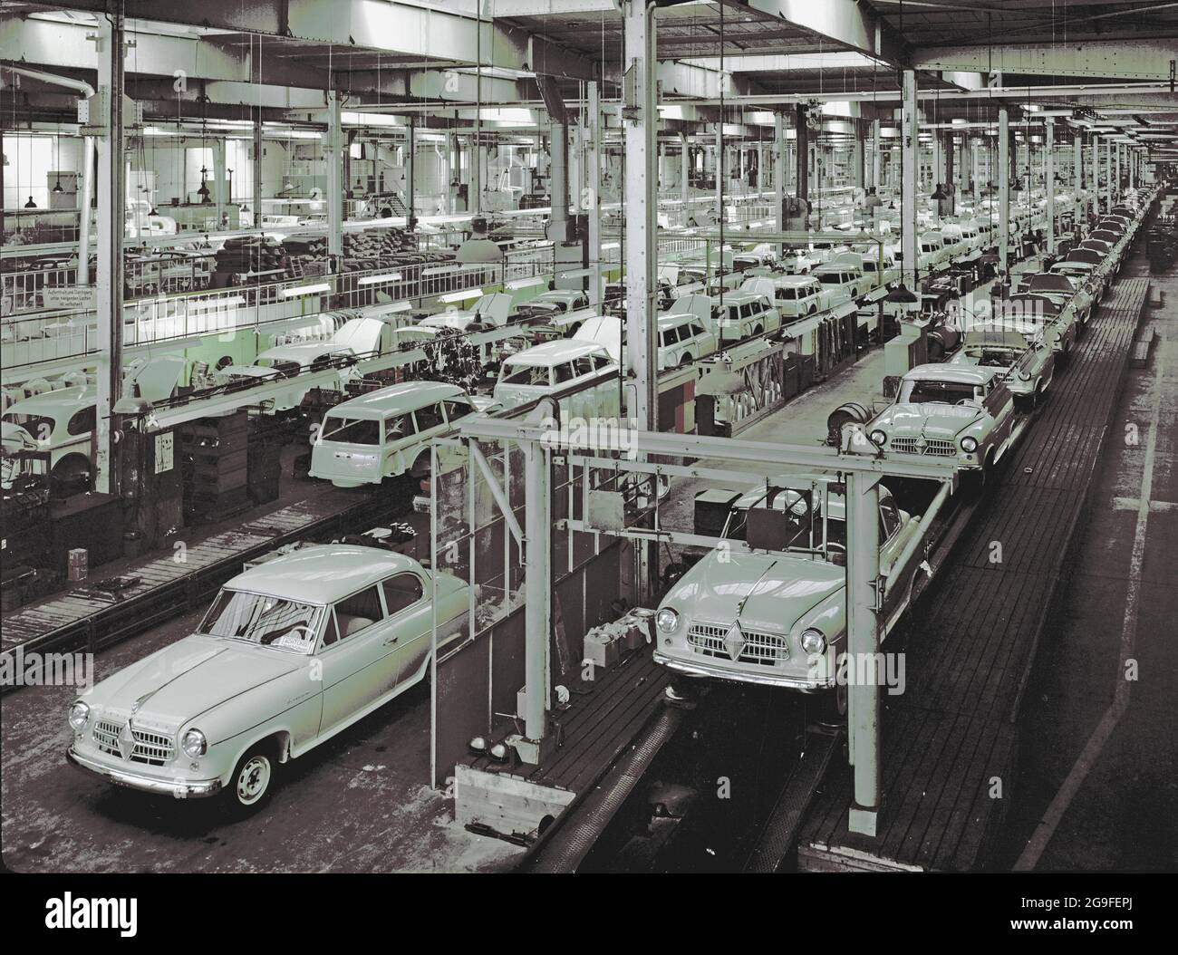 Trasporto, automobile, Borgward, produzione, 1950, INFORMAZIONI-AGGIUNTIVE-DIRITTI-AUTORIZZAZIONE-NON-DISPONIBILI Foto Stock