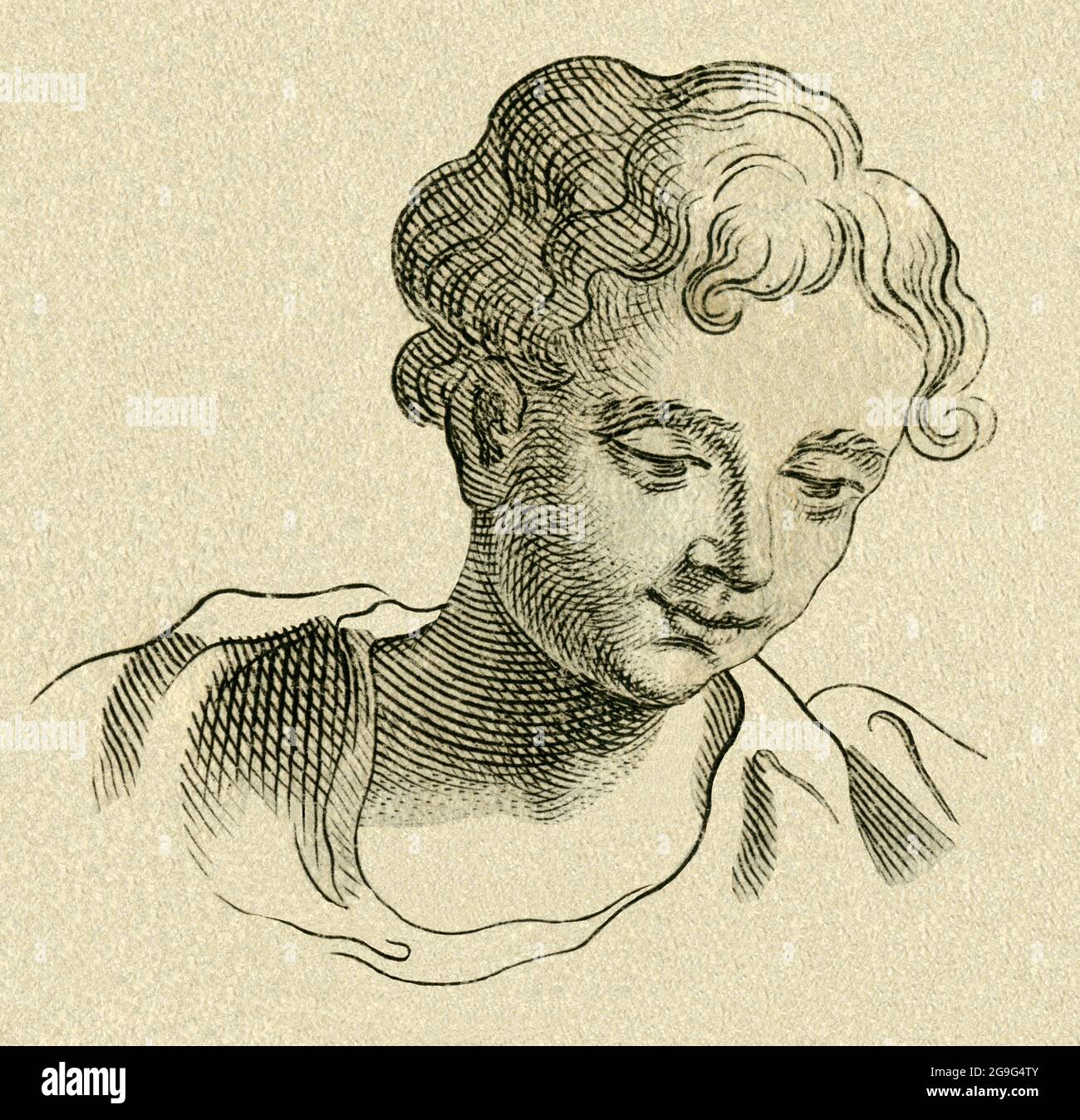 Europa, Germania, medicina, studio ritratto di un giovane, incisione copperplate, intorno al 1700, IL DIRITTO D'AUTORE DELL'ARTISTA NON DEVE ESSERE ELIMINATO Foto Stock