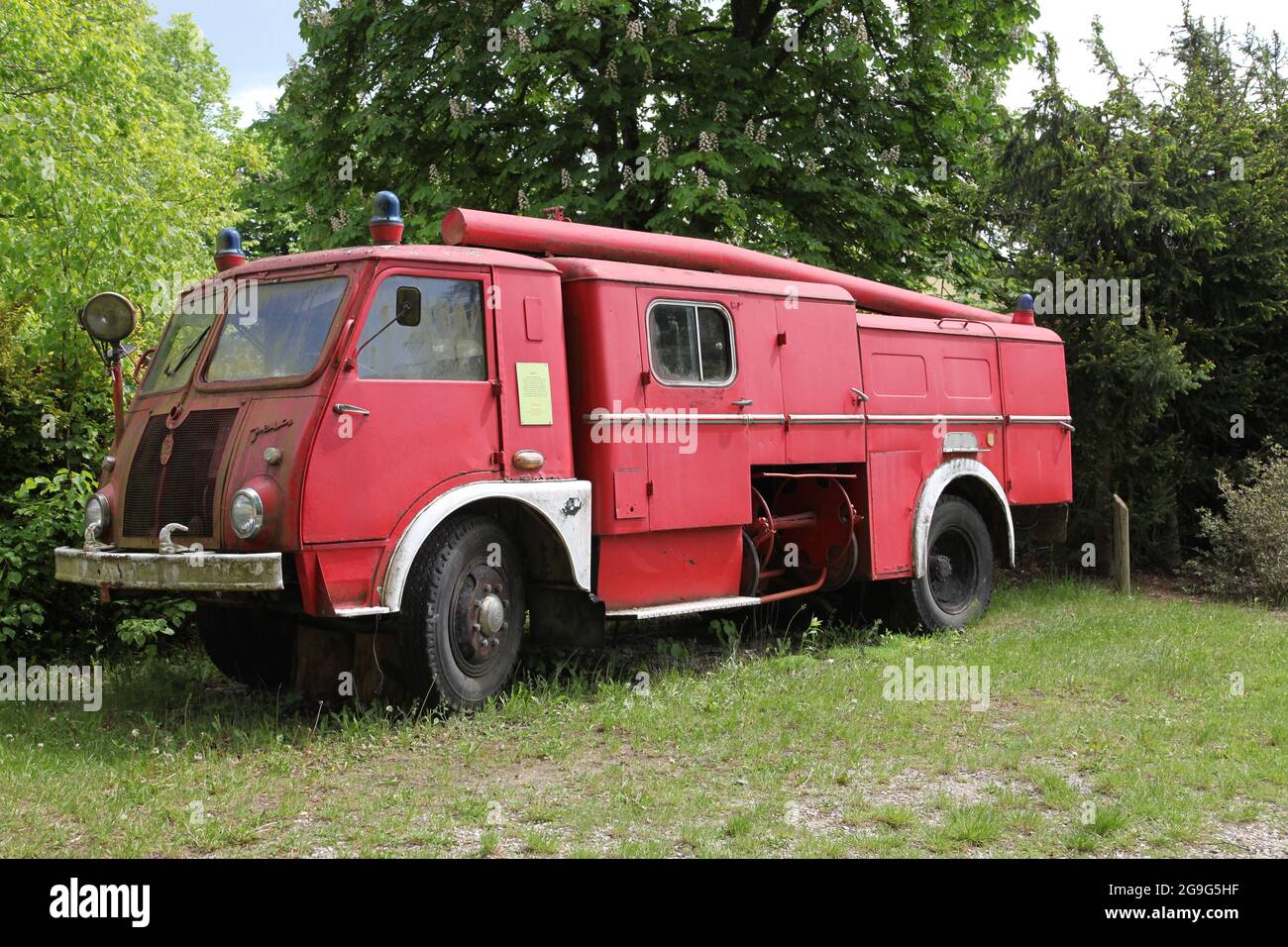Camion dei vigili del fuoco Jelcz, Jelcz, camion dei vigili del fuoco, camion dei vigili del fuoco rossi, fabbrica di Jelcz, Foto Stock