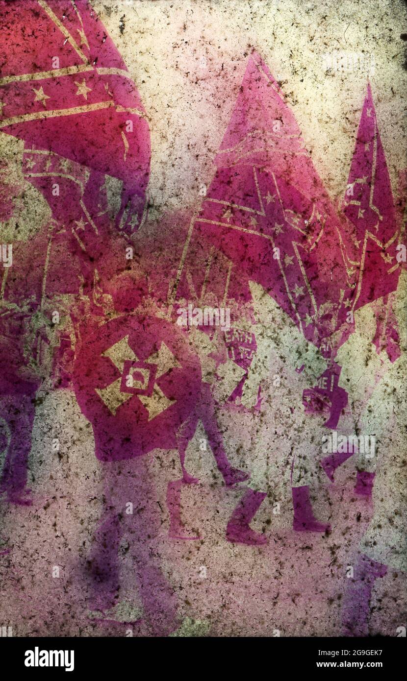 Houston, Texas USA, luglio 1990: Rally KU Klux Klan nel centro di Houston durante il G7 Economic Summit alla Rice University. ©Bob Daemmrich Foto Stock