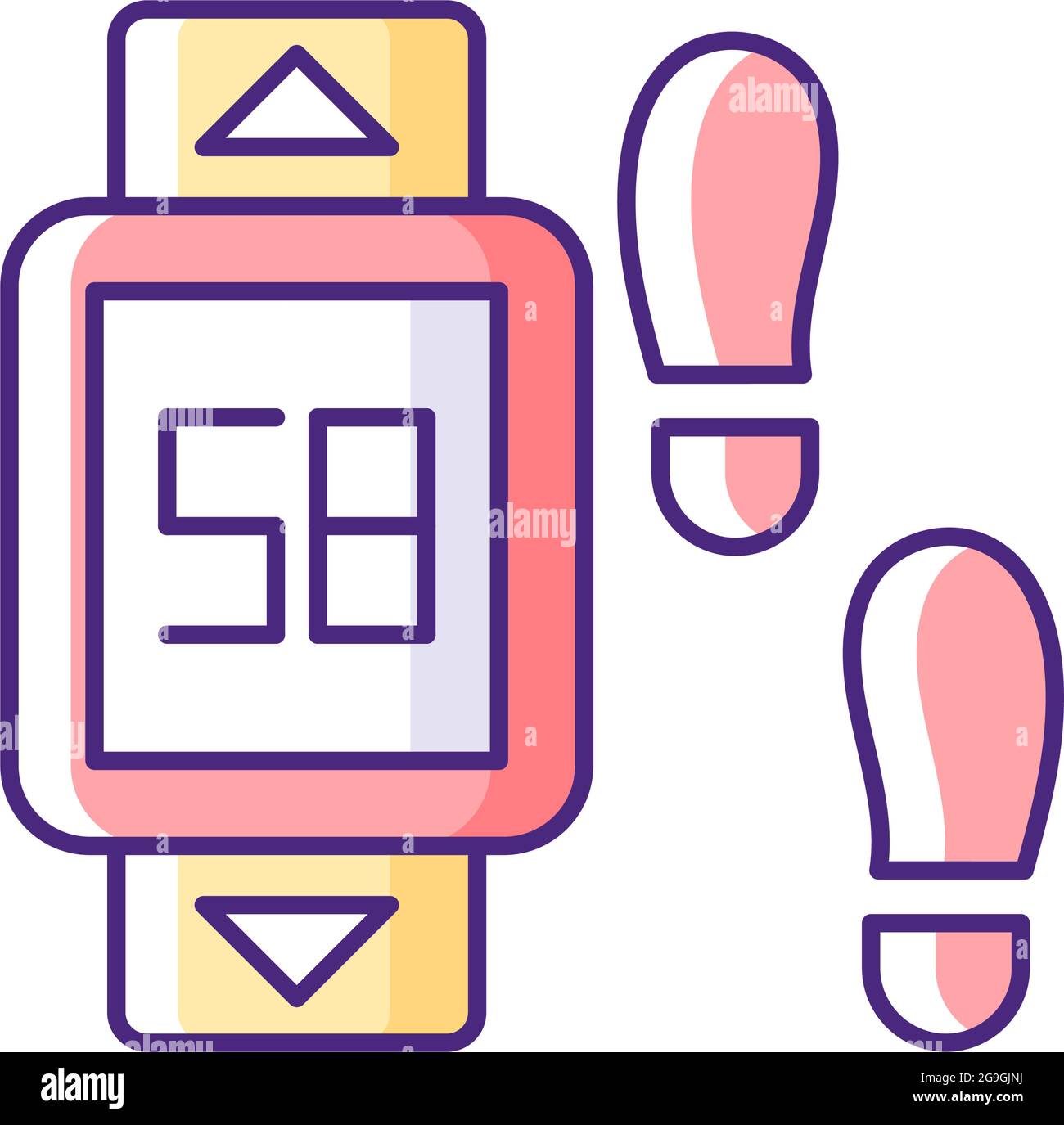 Icona del colore RGB del dispositivo del contapassi per il fitness online  Immagine e Vettoriale - Alamy
