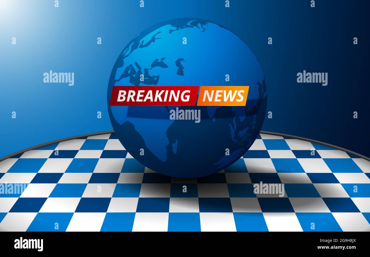 notizie globali e di attualità nella sala degli studi di notizie Illustrazione Vettoriale