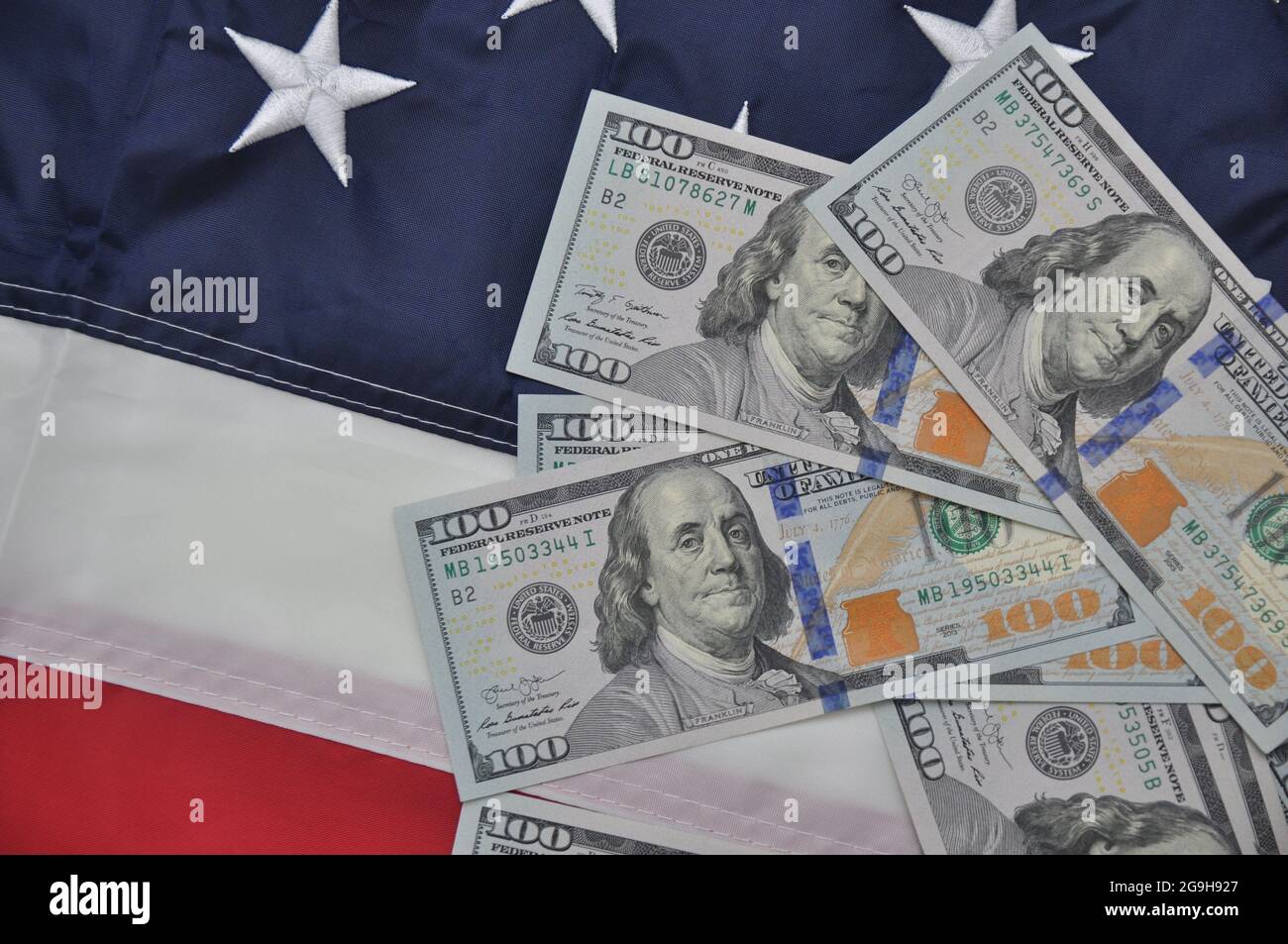 Il dollaro americano è la base della valuta mondiale. Foto Stock