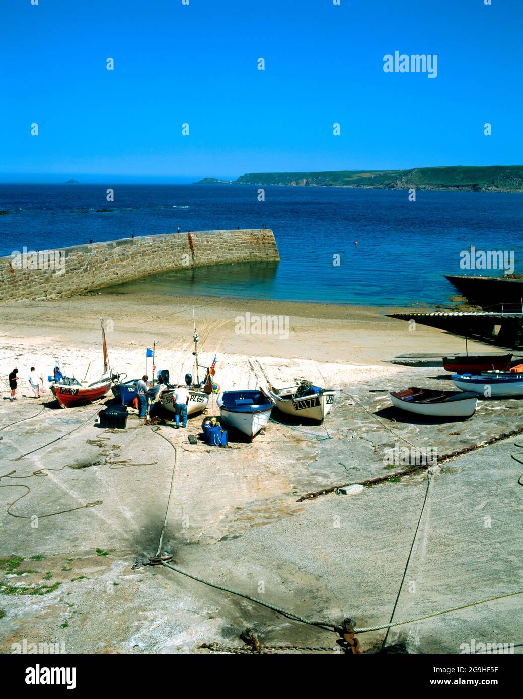 Baia di Sennen, estremità di Terre, lontano ovest della Cornovaglia. Foto Stock