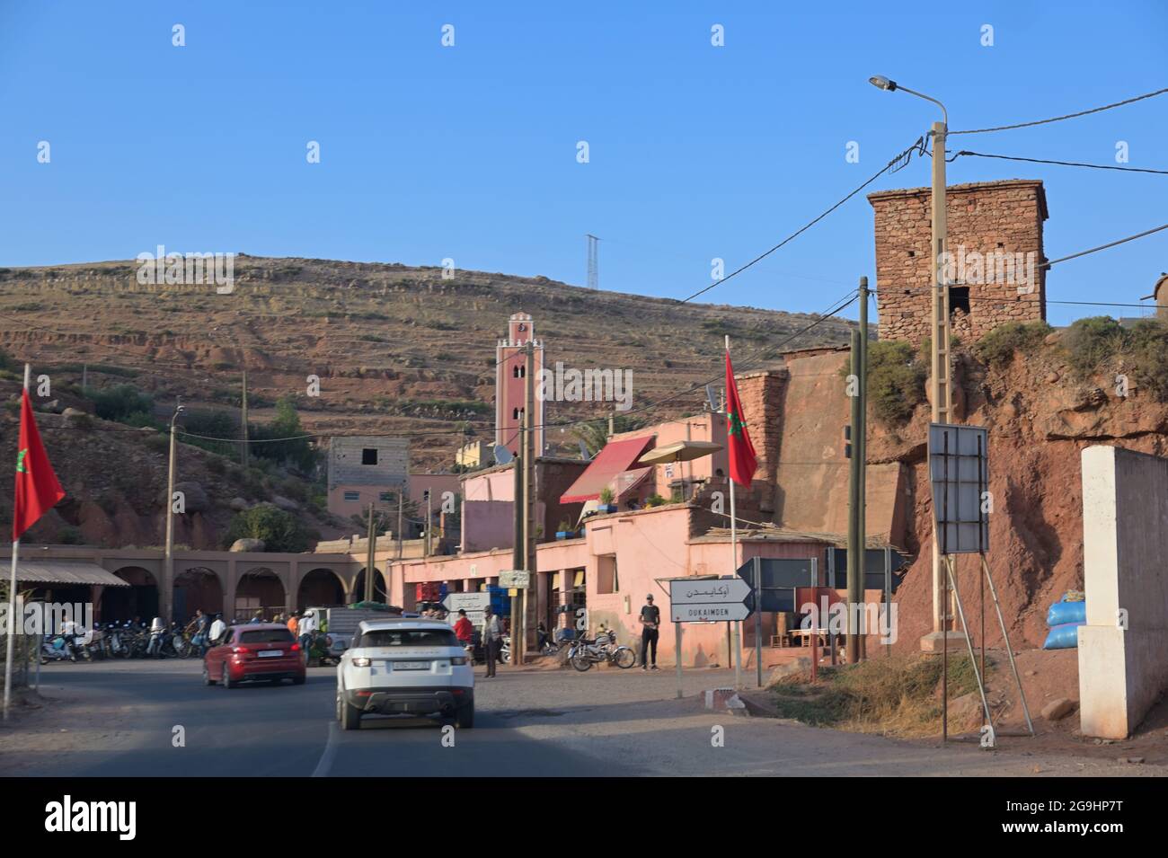 Asni villaggio nella bella valle Imlil, Alto Atlante ma Foto Stock