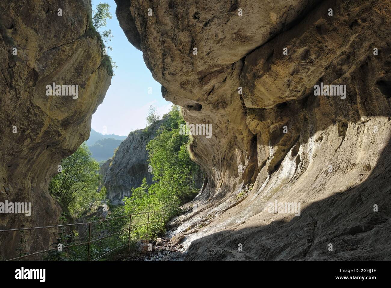 Gola di Corcoaia nel Parco Nazionale Domogled-Valea Cernei, Romania Foto Stock