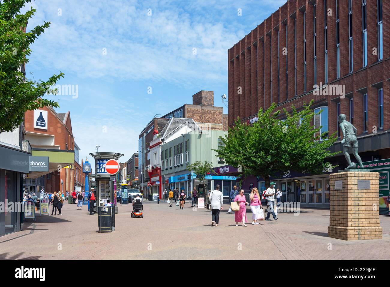 Market Square, Hanley, Stoke-on-Trent, Staffordshire, Inghilterra, Regno Unito Foto Stock