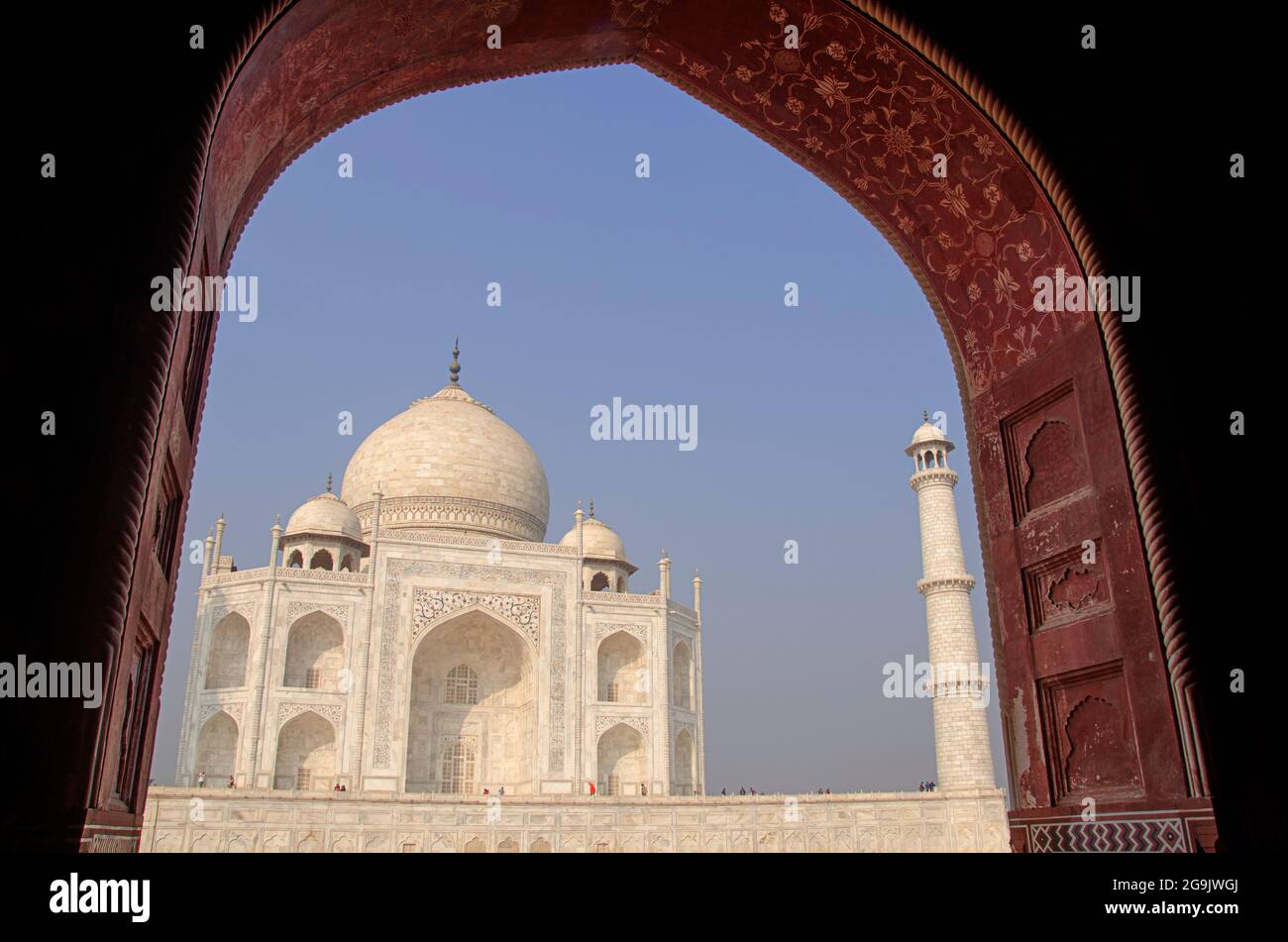 Taj Mahal, la meraviglia del mondo, Agra, Uttar Pradesh, India Foto Stock