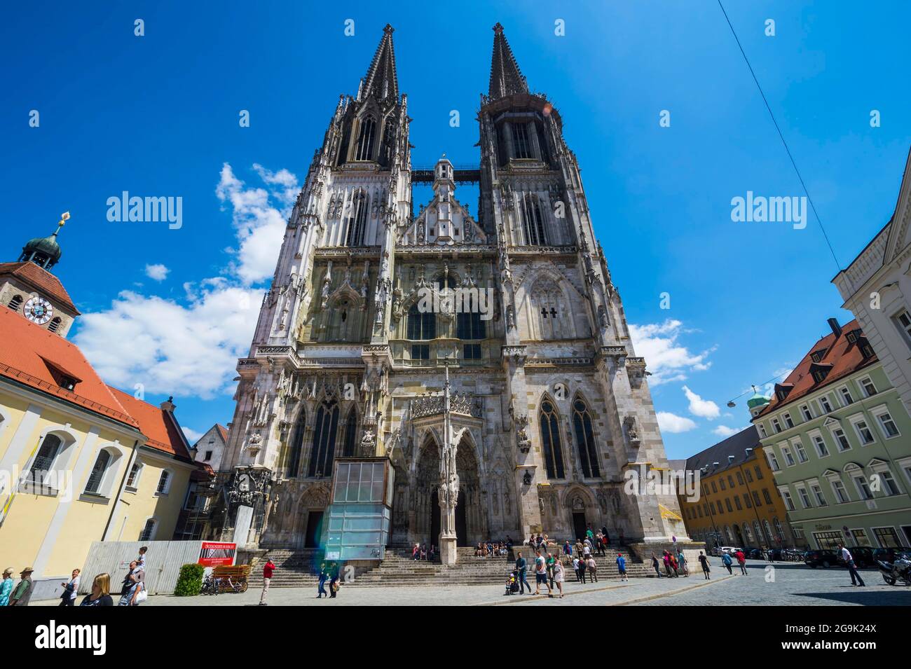 St. PeterÂ´s Dom (Cattedrale) del patrimonio mondiale dell'UNESCO, Ratisbona, Baviera, Germania Foto Stock