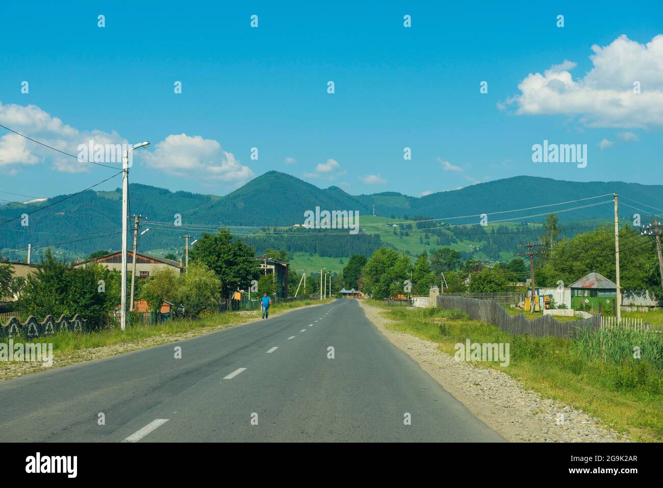 Paesaggi di montagna in Carpazi montagne, Ucraina occidentale Foto Stock