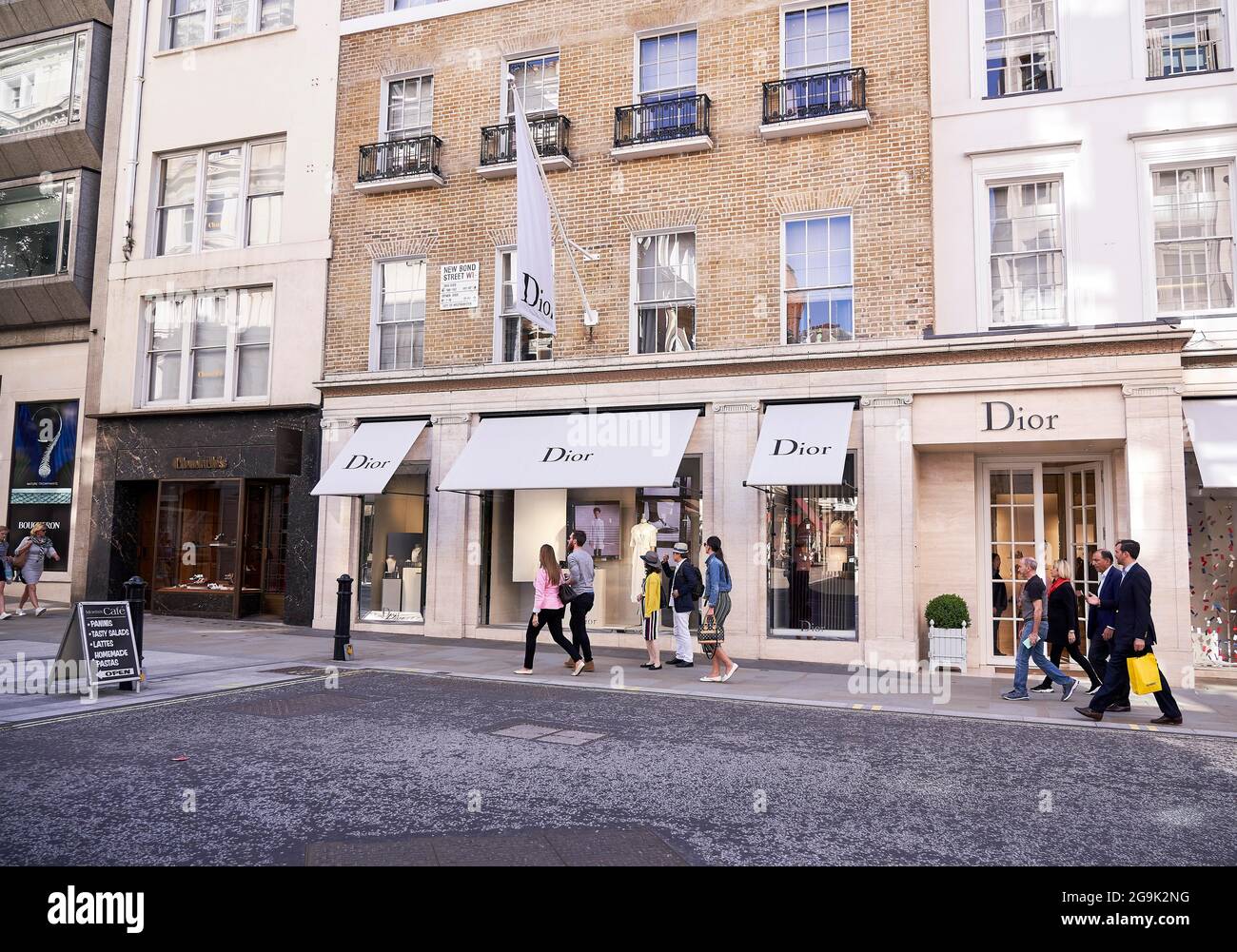 Dior Store, New Bond Street, Londra, Inghilterra, Regno Unito Foto Stock