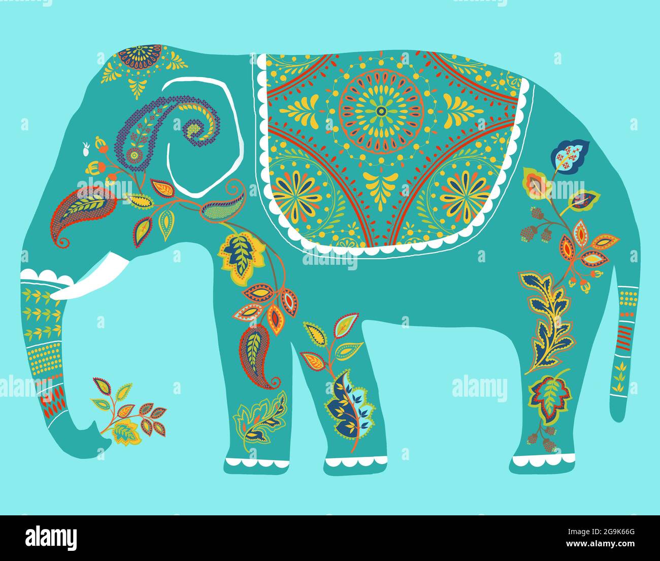 Dipinto di elefante Foto Stock