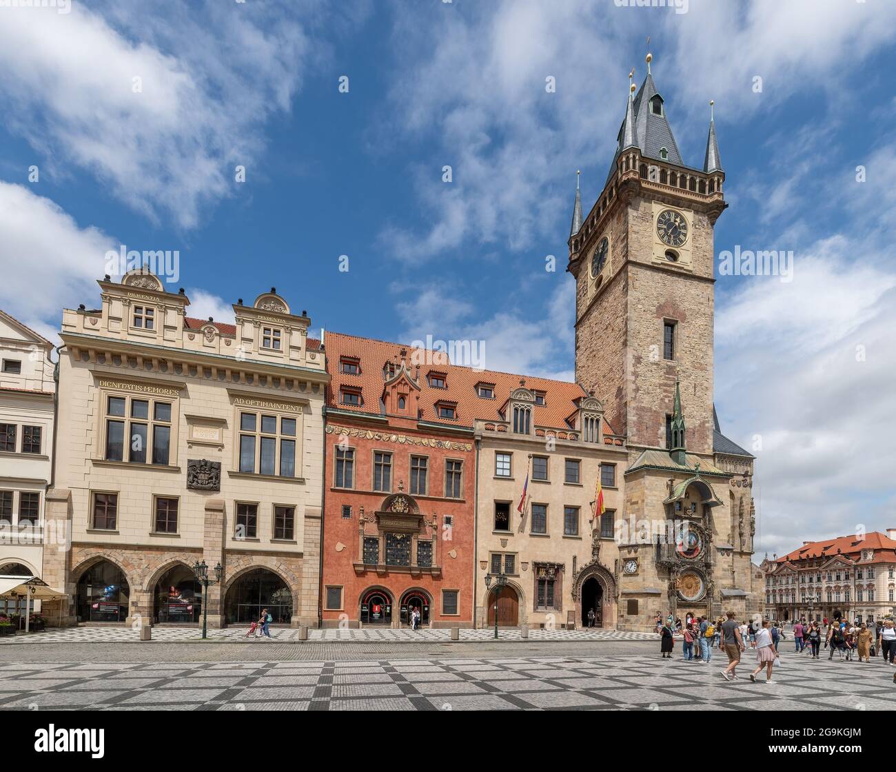 Architettura della capitale della Repubblica Ceca - Praga (Praha, Prag) Foto Stock