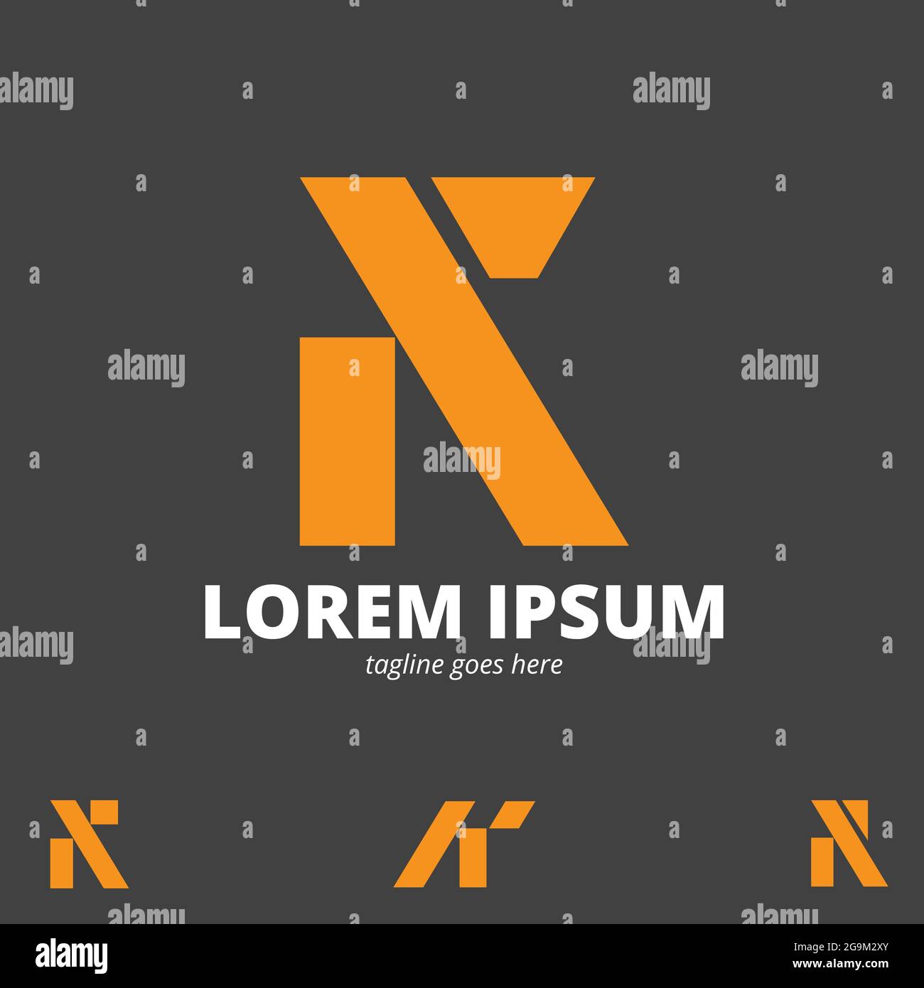 AR monogramma astratto simbolo insieme vettore molto forte in stile semplice moderno Illustrazione Vettoriale