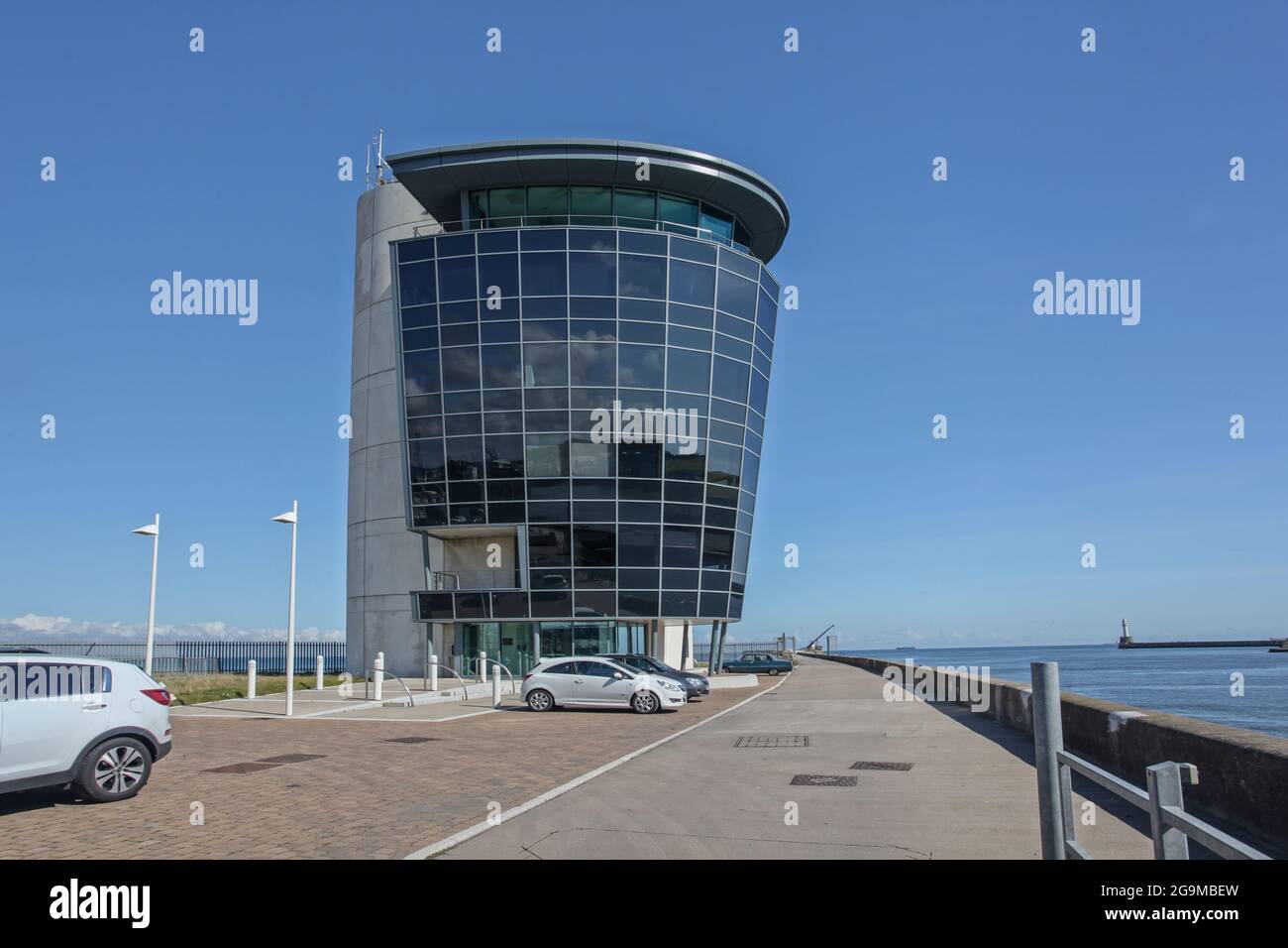 L'architettura volgare di Footdee - un villaggio di pescatori storico ad Aberdeen Harbour, Scozia. Foto Stock