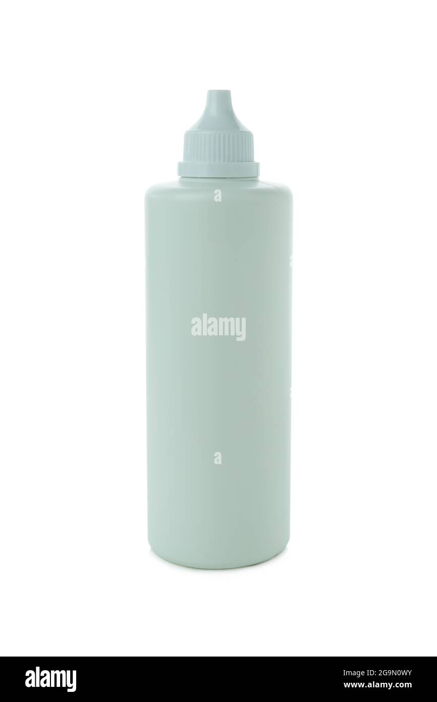 Concetto di lenti a contatto isolate su sfondo bianco Foto Stock