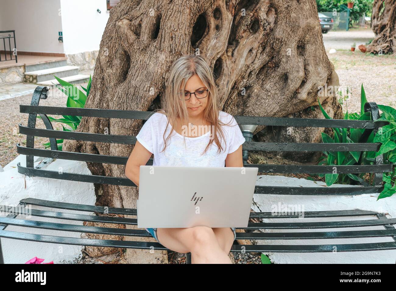 Donna lavoratrice Foto Stock