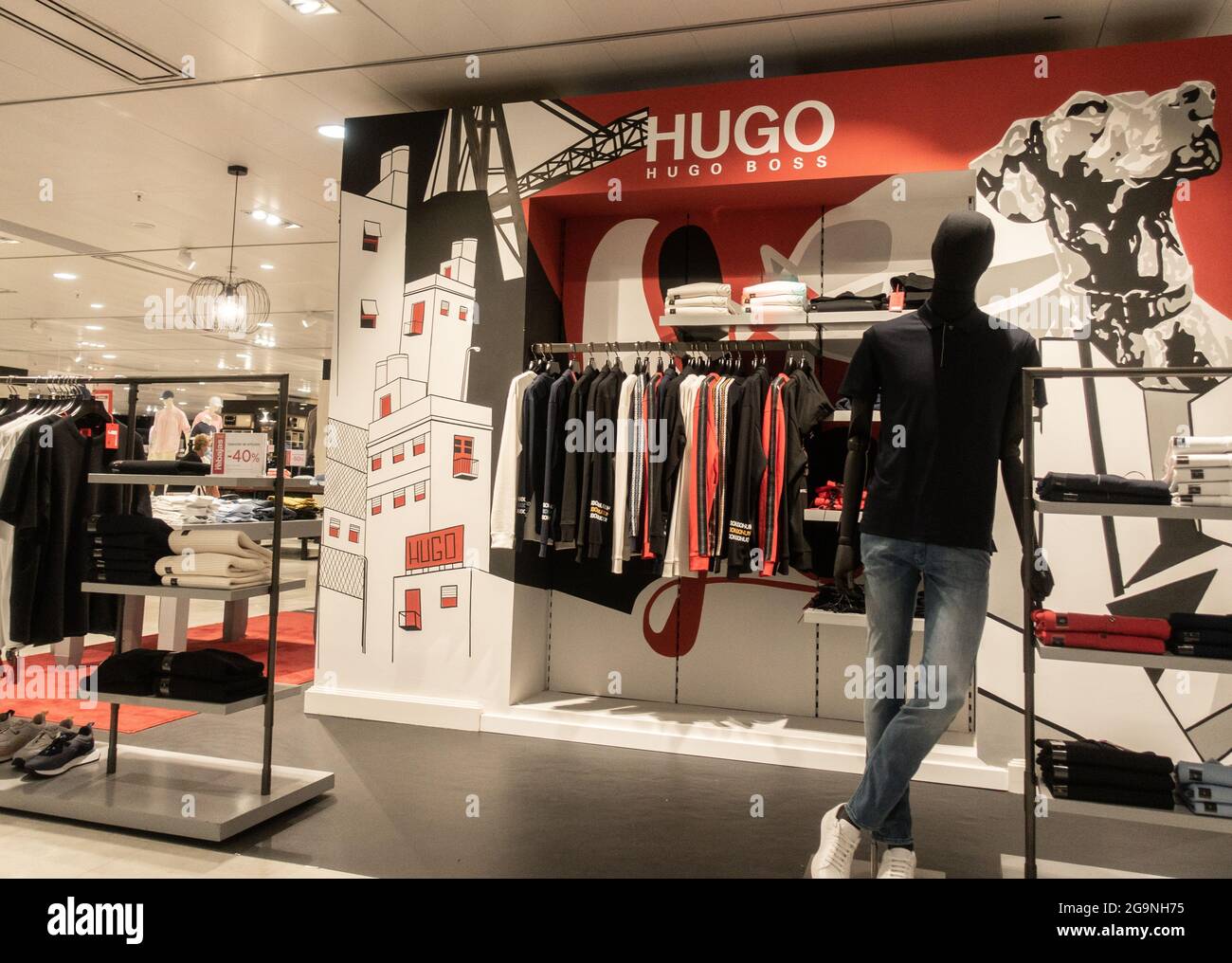 Negozio di abbigliamento Hugo Boss Foto Stock