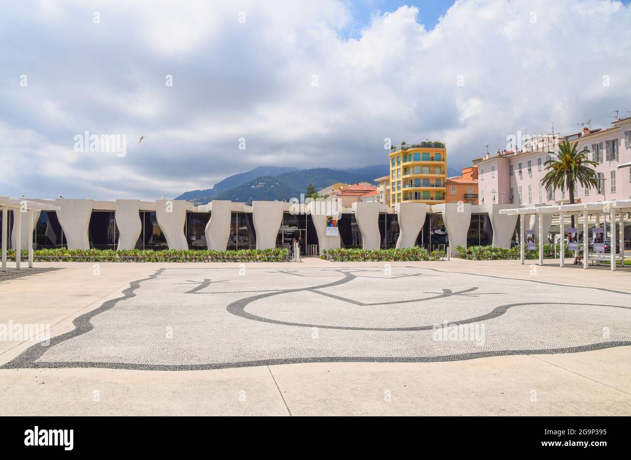Jean Cocteau Museum esterno, Menton, Francia Foto Stock